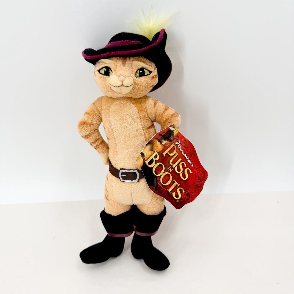 Dreamworks 2011 Promo Puss in Boots Plush Stuffed Animal NEW WITH TAGS